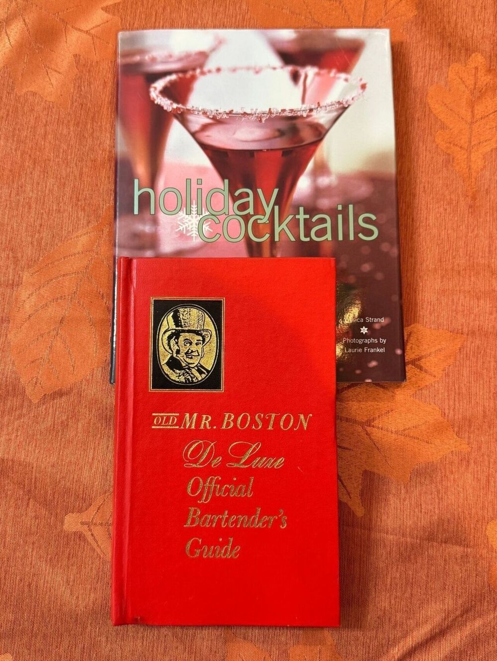 1967 Old Mr Boston Bartender Guide + Holiday Cocktails Book Set Vintage Bar